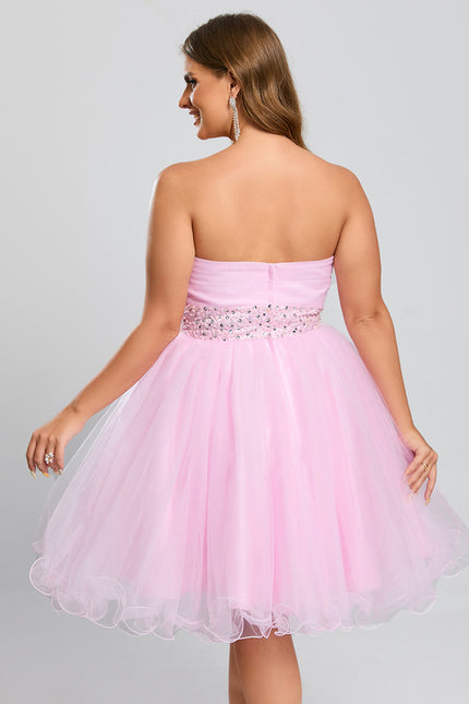 Robe Courte Tulle Rose - gallery 9