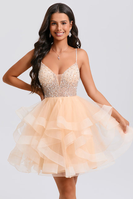 Robe Courte Décolleté Plongeant