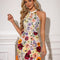Robe Courte Florale Transparente