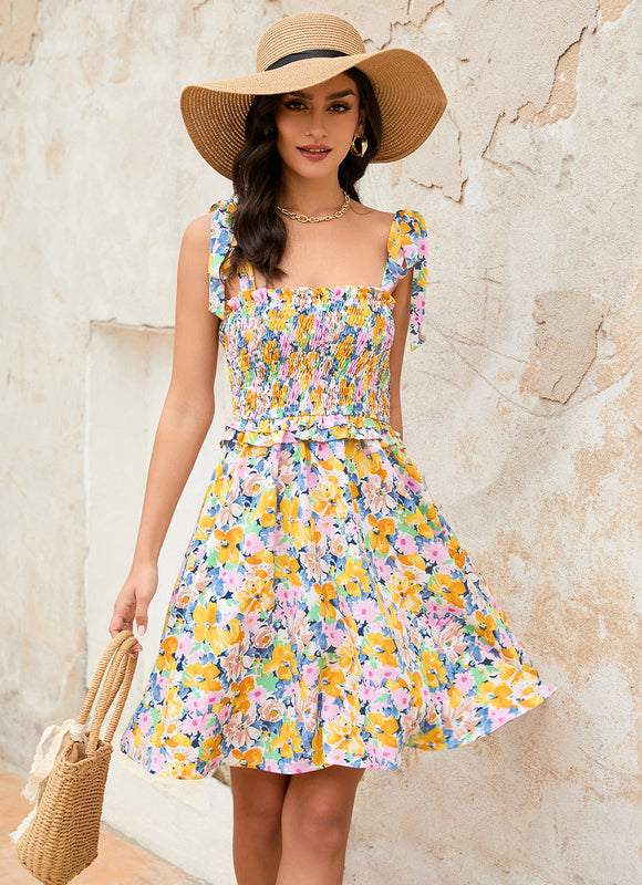 Robe Courte Fleuri Bohème - gallery 3