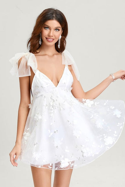 Robe Courte Tulle Florale