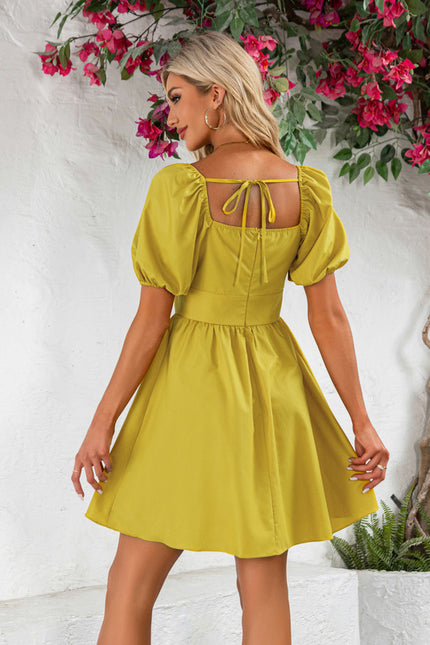 Robe Courte Jaune Vintage - gallery 3