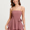 Robe Courte Mousseline Rose
