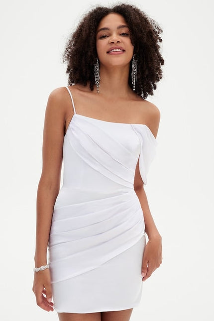 Robe Blanche Courte Moulante - gallery 4