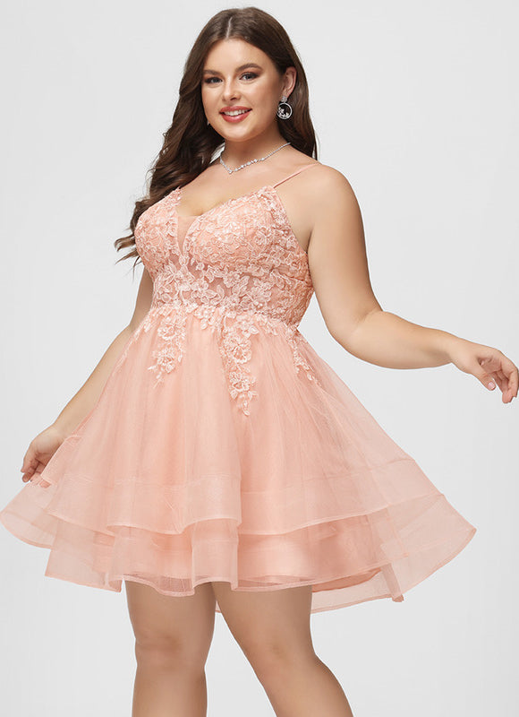 Robe Courte Rose Brodée - gallery 9