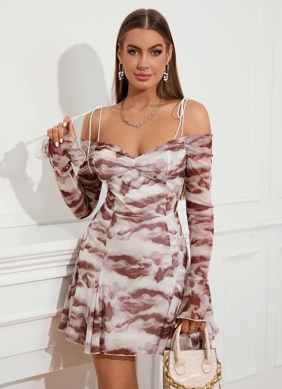 Robe Courte Douce Marbrée - gallery 3