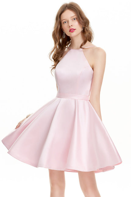 Robe Courte Rose Délicate