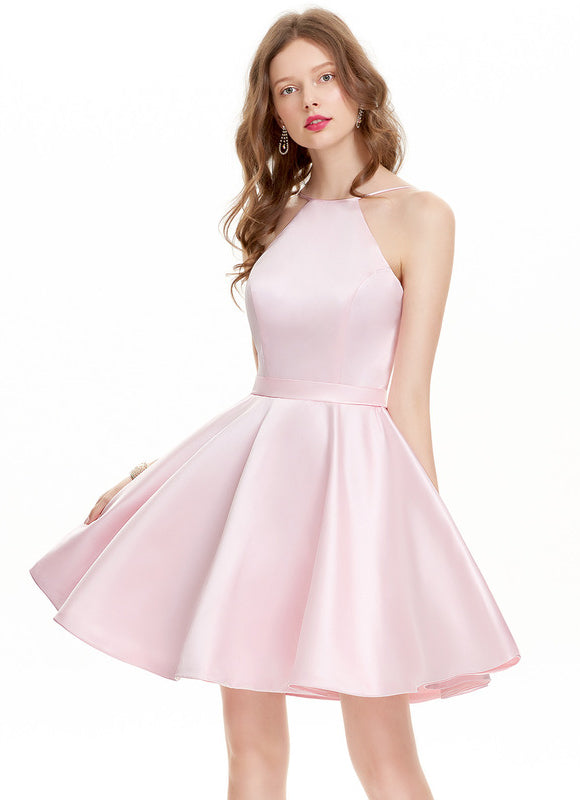 Robe Courte Rose Délicate