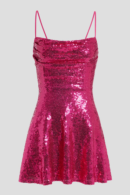 Robe Courte Cocktail Pailletée