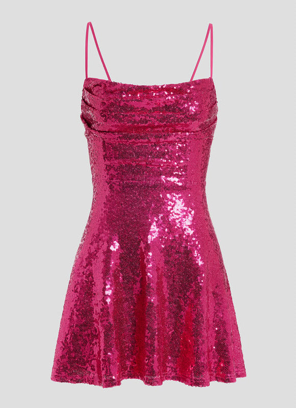 Robe Courte Cocktail Pailletée