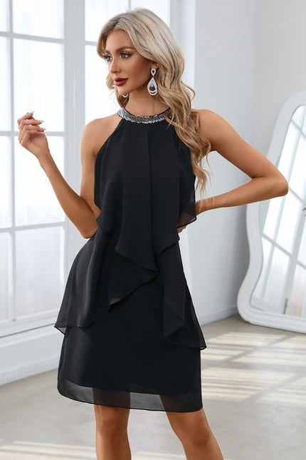 Robe Courte Fluide Noire