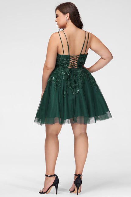 Robe Courte Tulle Embellie - gallery 7