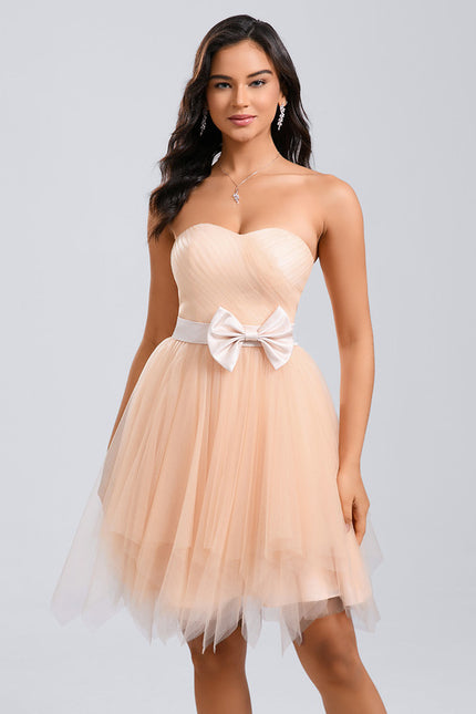Robe Courte Tulle Nude - gallery 1