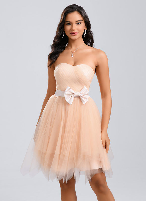 Robe Courte Tulle Nude - gallery 1