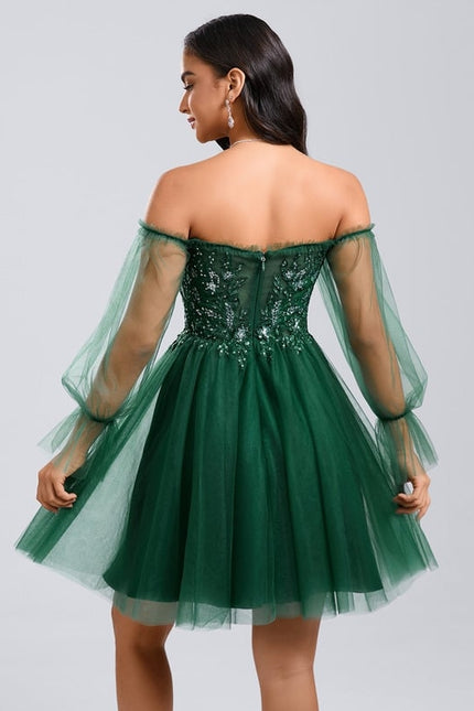 Robe Courte Epaule Dénudée - gallery 6