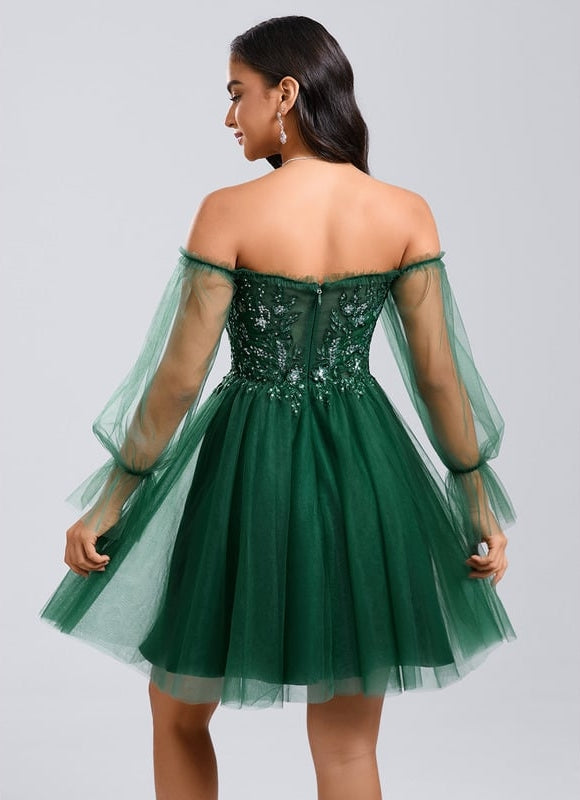 Robe Courte Epaule Dénudée - gallery 6