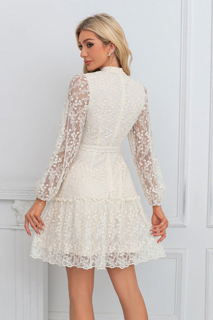 Robe Courte Dentelle Élégante - gallery 1