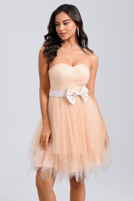 Robe Courte Tulle Nude - gallery 2