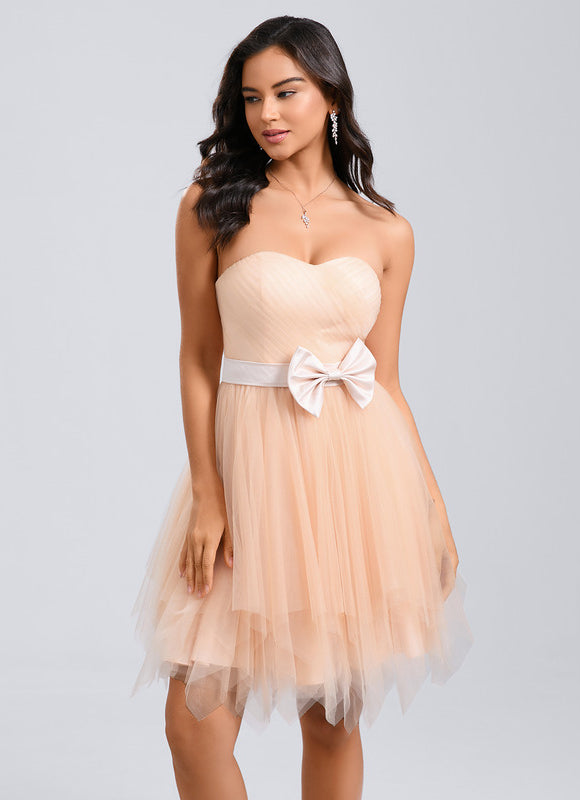 Robe Courte Tulle Nude - gallery 2