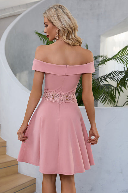 Robe Courte Rose Décontractée - gallery 2