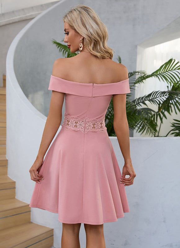 Robe Courte Rose Décontractée - gallery 2