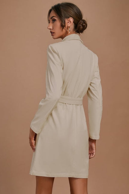 Robe Courte Blazer Beige - gallery 1
