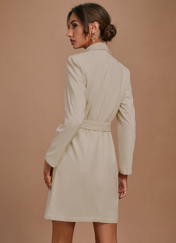 Robe Courte Blazer Beige - gallery 1