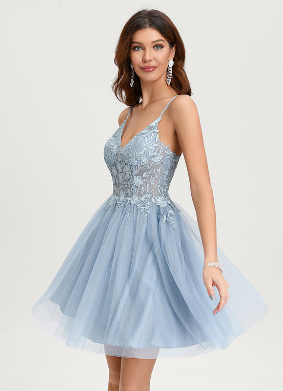 Robe Courte Tulle Embellie - gallery 2