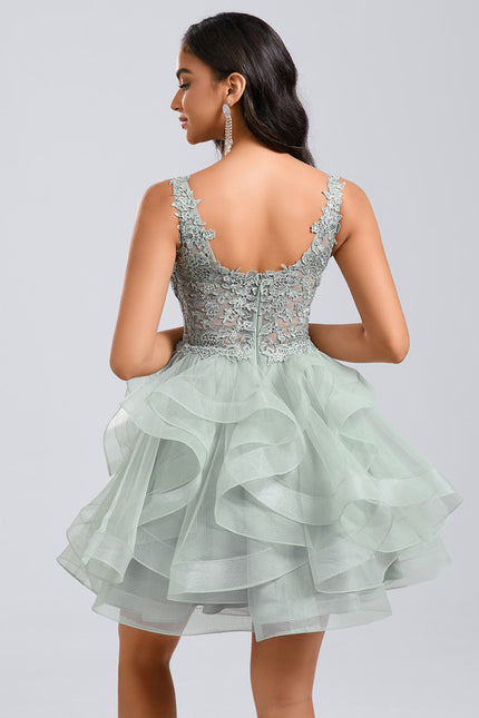 Robe Courte Cocktail En Tulle - gallery 1