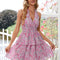Robe Courte Fluo À Volants
