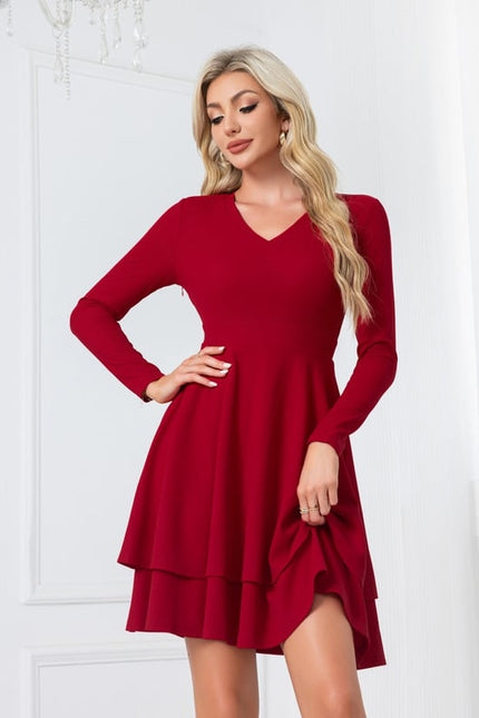 Robe Rouge Femme Courte - gallery 3