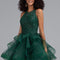 Robe Courte Verte Scintillante