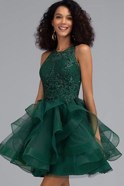 Robe Courte Festive Pailletée