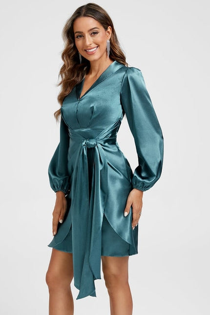 Robe Vert D'Eau Courte - gallery 3