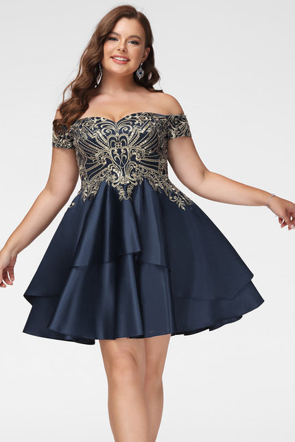 Robe Courte Satin Noire - gallery 6