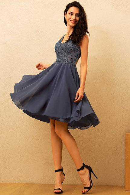 Robe Courte Vaporeuse Ornée - gallery 3