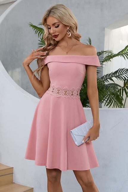Robe Courte Rose Décontractée - gallery 1