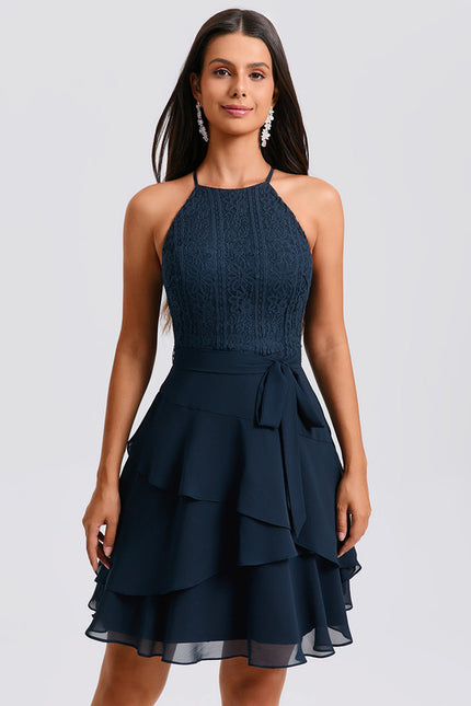 Robe De Soirée Courte Dentelle - gallery 3