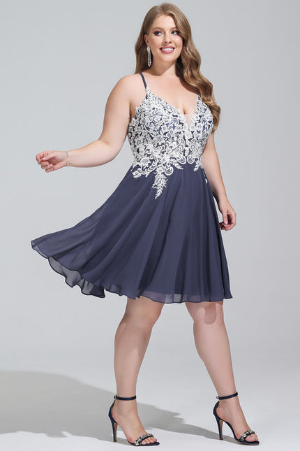 Robe Courte Évasée Brodée - gallery 6