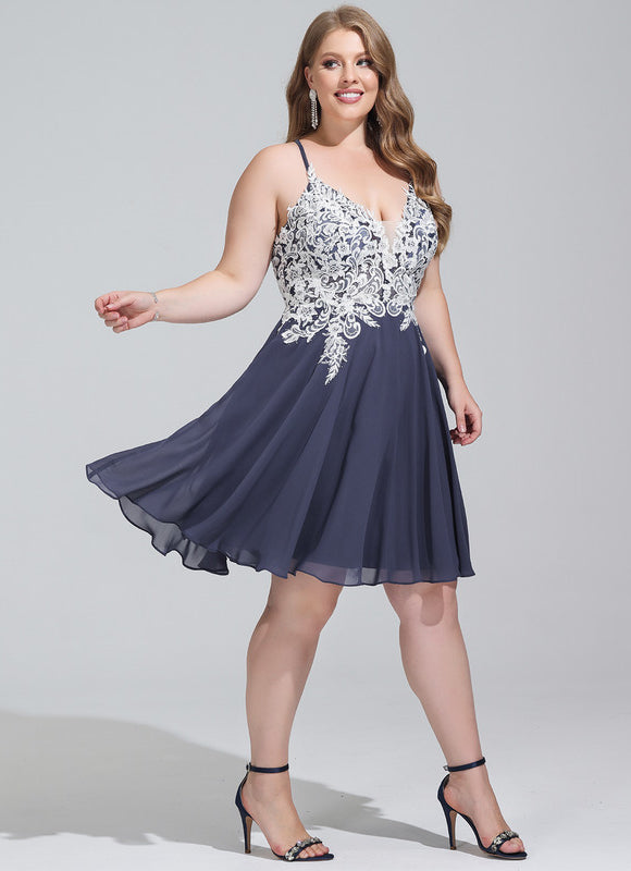 Robe Courte Évasée Brodée - gallery 6