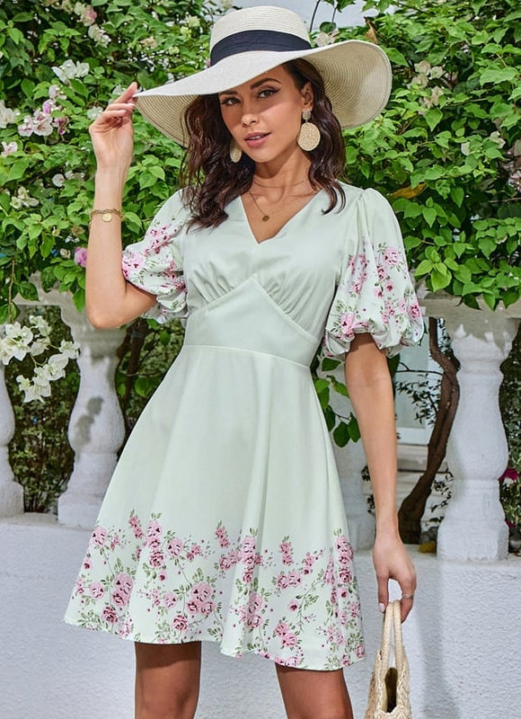 Robe Courte Estivale À Volants