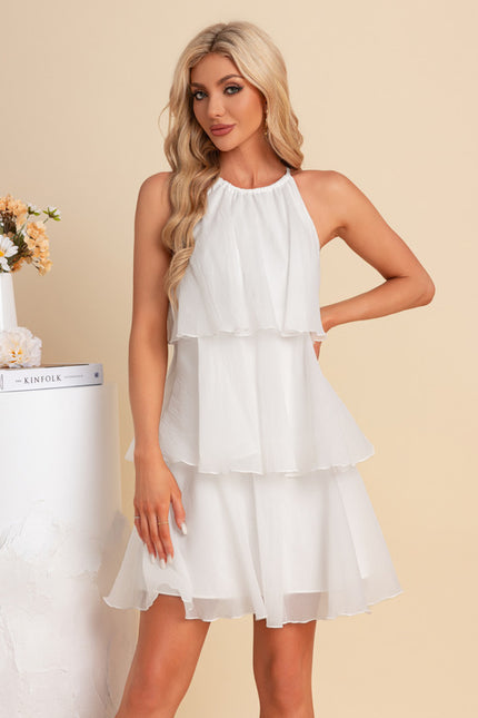 Robe Dos Nu Blanche Courte - gallery 6
