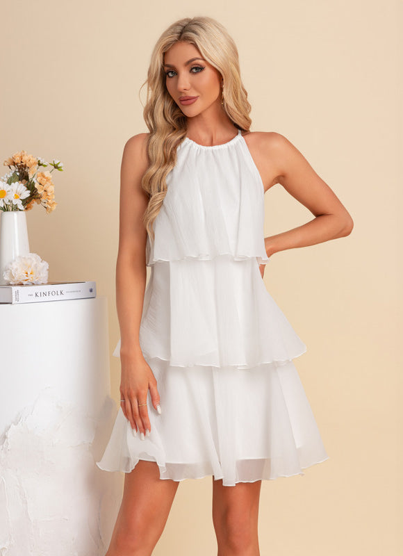 Robe Dos Nu Blanche Courte - gallery 6