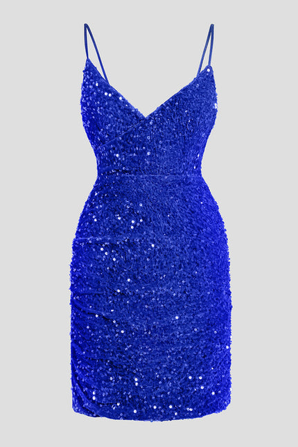 Robe De Soirée Paillette Courte - gallery 9