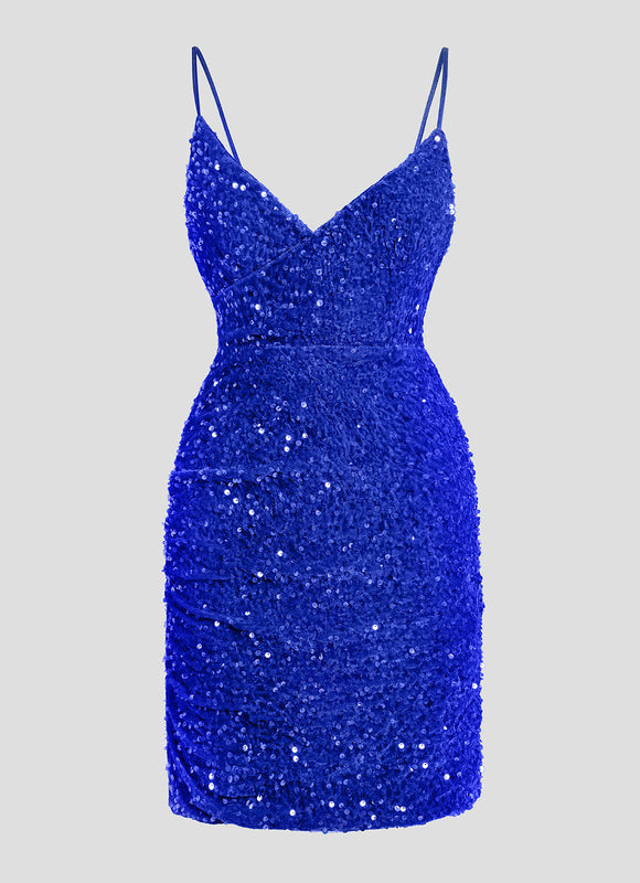 Robe De Soirée Paillette Courte - gallery 9